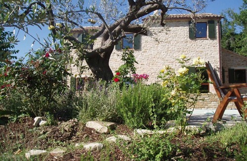 Cupramontana House | Typical Italian stone house with pool in a quiet hillside location with 2 apartments