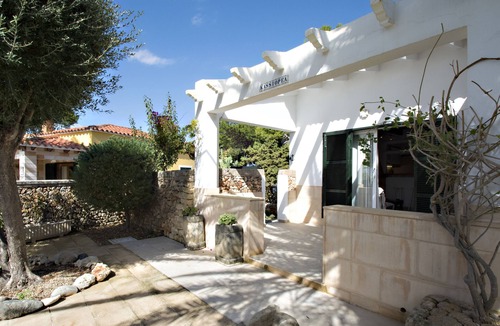 Cala Blanca Ski Chalet | Typical Menorcan house steps from the beach. Pool, garden, barbecue and fireplace