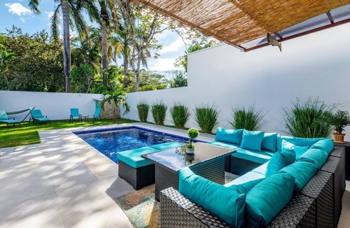 Potrero Villa | Ultramodern Townhome with an Inviting Coastal Design and Lush Outdoor Oasis with a Private Pool