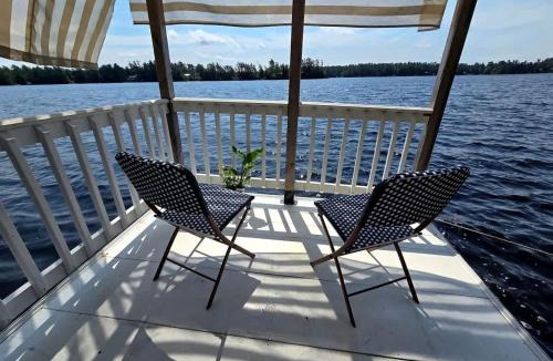 Brantingham Boat Rental | Unique Floating Home on Private Island for a Memorable Romantic Escape on Brantingham Lake, New York