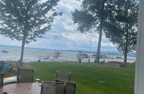 Bemus Point House | Unique Lakefront Property with dock slip and trampoline for the kids.