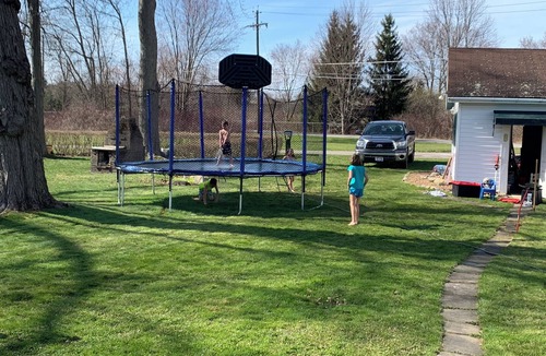 Bemus Point House | Unique Lakefront Property with dock slip and trampoline for the kids.