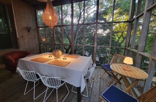 Fire Island Pines House | Unique multi-level, private tree house w/pool, close to town,1 block to ocean.