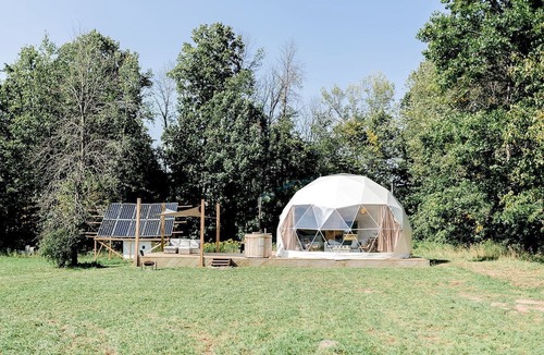 Marmora RV Rental | Unique Off-Grid Dome Escape with Hot Tub & Forest Views in Ontario, Canada