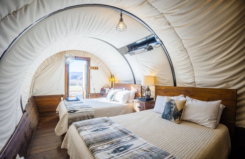 Virgin Cabin | Unique Pet Friendly Covered Wagon with 2 QB #24