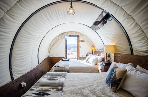 Virgin Cabin | Unique Pet Friendly Covered Wagon with 2 QB #24