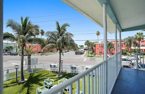 St. Pete Beach Condo | Unit 107 Studio King Suite - Partial View - The Pearl Cabana Club