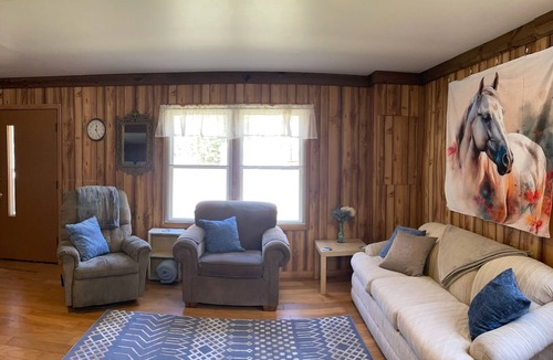 Gleason Cabin | Unplug from it all at a lovely 2-bedroom cabin nestled in the woods!