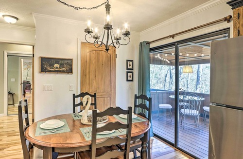 Murphy House | Unwind Fireside: Serene Murphy Escape w/Hot Tub!