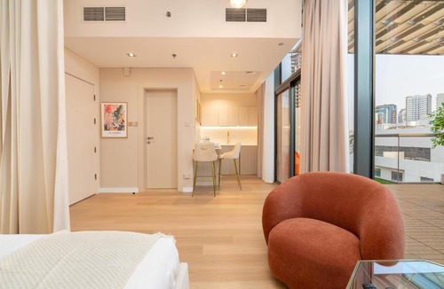 Jumeirah Village Apartment | Upgraded Designer-crafted Studio in JVC with Massive Terrace