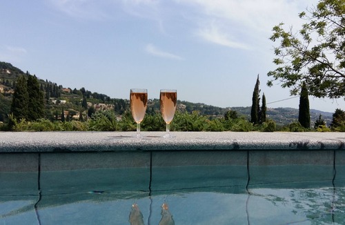 Grasse Villa | Villa Arcadia with Splendid Views- Tuscany style, on Hills down to the Sea