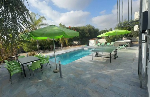 Pegeia Villa | Villa Coralia Gardens 1km From Coral Bay Beach With Jaguzzi And Heated Pool