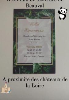 Valencay Bed & Breakfast | VILLA ESPERANZA Suite de plain-pied, indépendante, 1 à 4 personnes à 200 m du château de Valençay proche Zoo de Beauval et châteaux de La Loire