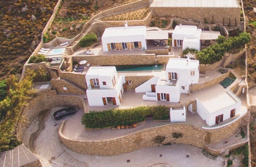 Ftelia Villa | Villa Ester - Heated pool - Jacuzzi - Tennis court - Panoramic view