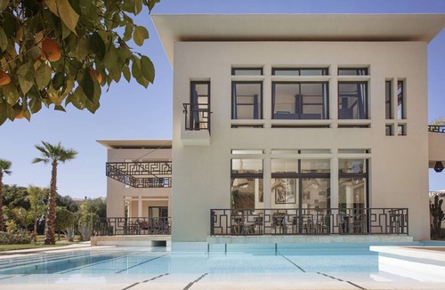 El Aggada Villa | Villa GATSBY Marrakech,18 guests 15 mn center, swimming pool, heated jacuzzi