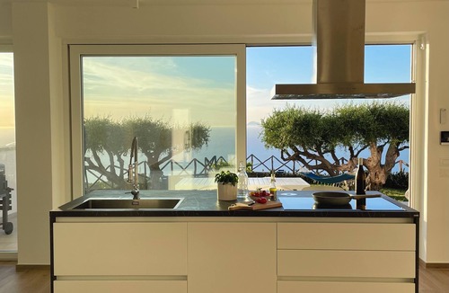 Capo d'Orlando Villa | Villa Giardino degli Ulivi, a modern Sicilian Villa with a breathtaking view