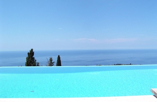Lefkas Villa | Villa Harmony - privacy and view of the Ionian Sea