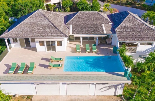 Anse Marcel Villa | Villa Lily Blue: Spacious and Elegant, Heated Pool, Sea View, 4 Bedrooms