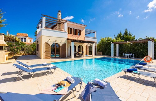 Kefalas Villa | Villa Nikolas Large Private Pool AC WiFi