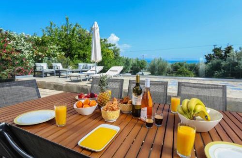 Polichrono Villa | Villa Sonora - Beachfront, Amazing Garden, Panoramic Sea View