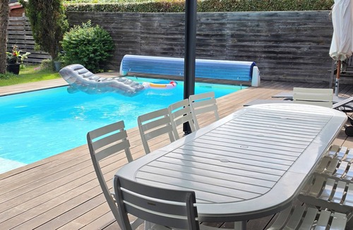 Moliets-et-Maa Villa | villa with heated pool without vis-à-vis and garden