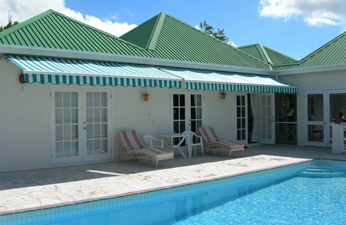 Cotton Ground Villa | Villa with large pool, screened terrace overlooking Caribbean.