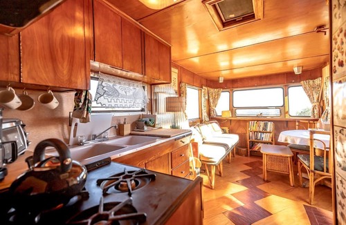 Chatsworth House | Vintage Glamping Travel Trailer with Views of San Fernando Valley near Los Angeles, California