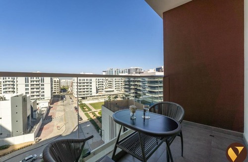 Al Barsha Apartment | Vogue Vacation Homes, Arjan Jwelz by Danube near Miracle and Butterfly Garden, Studio Apartment with Balcony and Vibrant Community View, Access to all Amenities