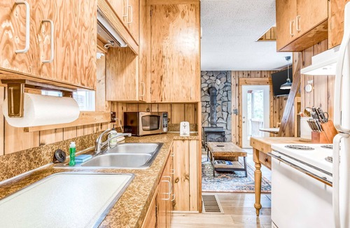 Government Camp Cabin | Warm & cozy cottage with a wood stove in a great Government Camp location