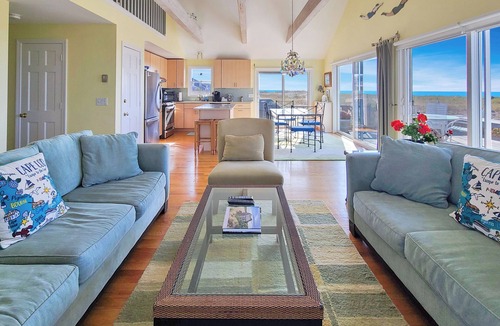 North Truro Cottage | Waterfront 2BD Cottage: RIGHT ON THE BEACH, Water View, Direct Beach/Water Access, Lovely Deck & A/C