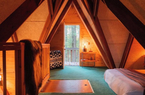 Rockbridge Cabin | Waterfront A- Frame With Dock, Canoe + Kayaks