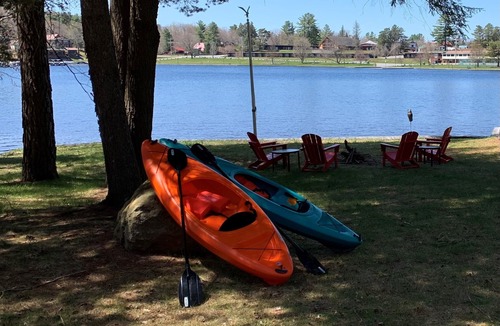 Town of Webb Cottage | Waterfront Adirondack privacy while walking to Old Forge village