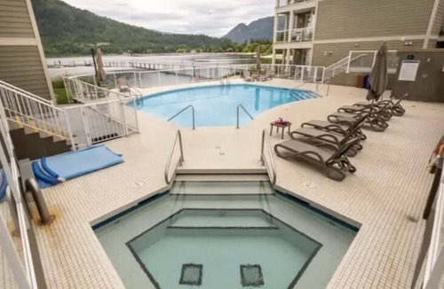 Sicamous Condo | Waterfront condo on Mara Lake w/Hot Tub and Pool