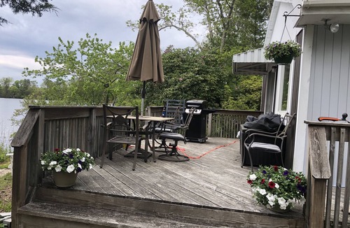 East Wareham Cottage | Waterfront Cottage on White Island Pond w/private beach. Pet-Friendly!
