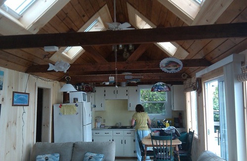 Campground Landing Cottage | Waterfront Cottages with Spectacular Sunset with wall of windows and AC
