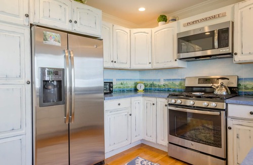 Popponesset House | Waterfront Gem: Hot Tub, Fire Pit & Private Beach!n3 Bed, 1.5 Baths, Sleeps 6