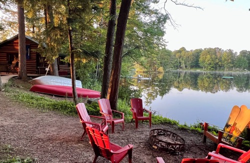 Deerbrook Cabin | WATERFRONT LAKE CABIN - Nestled 15' Feet Away from Water On 150' Peninsula