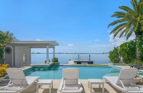 Seybold Villa | Waterfront Miami villa azul/ heated pool jacuzzi/ ocean front
