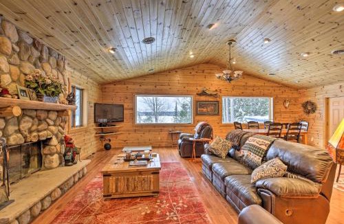 Park Falls House | Waterfront Pike Lake Retreat: Snowmobile Paradise
