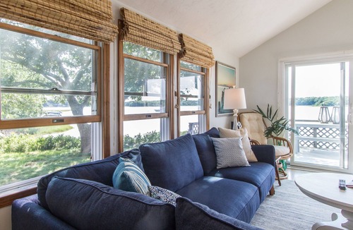 Monomoscoy Island Cottage | Waterfront , Private family beach and dock. Incredible sunsets!