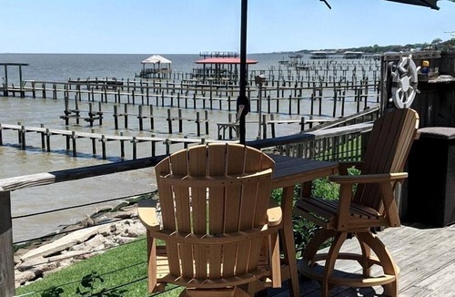Bacliff Cottage | Waterfront Suite with Private Balcony and Panoramic Bay Views in Bacliff, Texas