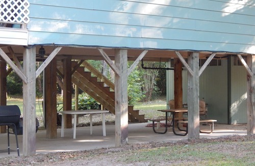 Perkinston Cabin | Wendell’s Place on Red Creek - Uncle Ralph’s Cabin Rentals - PRIVATE BEACH