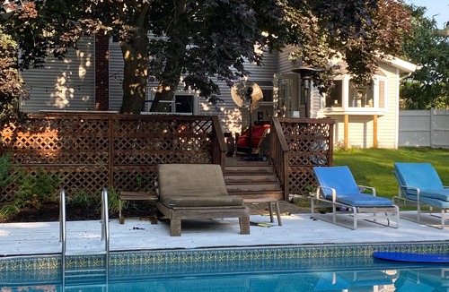 Westhampton Beach House | WHB .5 acre Heated pool, spa, walk main st bike beach.Gym, outdoor kitchen
