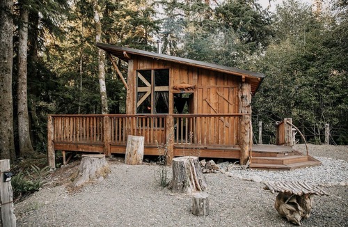 Forks Cabin | Wheelchair Accessible Log Cabin near Lake Crescent in Forks, Washington, Perfect for a Weekend of Relaxation