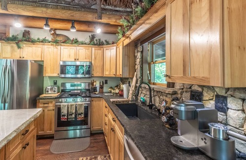 Tuckasegee Cabin | Whispering Forest - Luxury, Custom Mountain Cabin with a Private Waterfall and a Hot Tub!