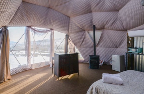 Whitehall House | White dome with two claw foot tubs sleeps two, no pets