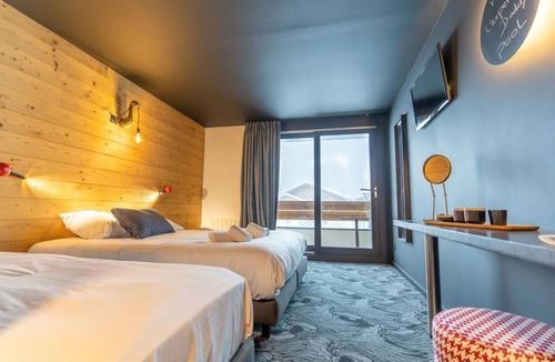 Chantemerle Hotel | Wifi, view mountain, sauna, hammam, balcony, parking, ski locker, 20m², Serre Chevalier