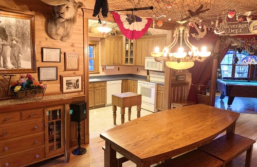 Fox Lake Cabin | Wisconsin lakefront vacation rental, pontoon boat pet friendly Lake House