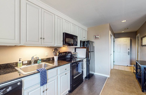 Rosario Condo | Wonderful escape with water access, three balconies, W/D, & gas fireplace