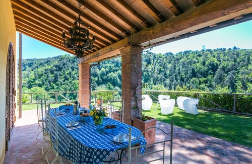 Riparbella Villa | Wonderful private villa for 8 people with A/C, hot tub, WIFI, TV, terrace and panoramic view